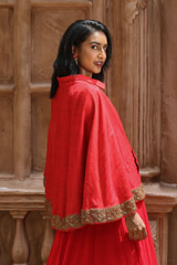 Red And Gold Cape AnarkaliIMG_0742 copy